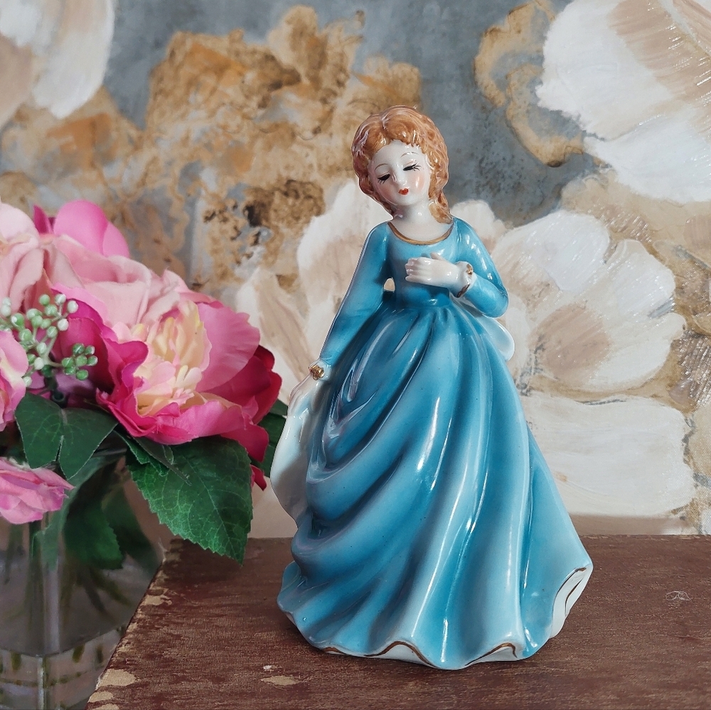 Royal Ascot Figurine Lady in Pink Dress - Vintage Collectible Shabby Chic Decor